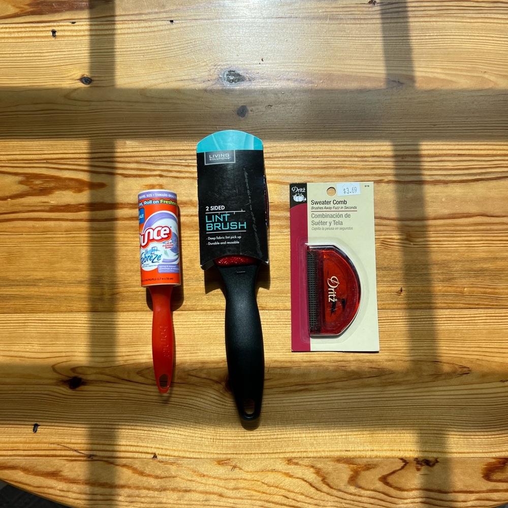 Lint Remover Combo Pack: Travel Roller + Lint Paddle + Sweater Ball/Fuzz Remover